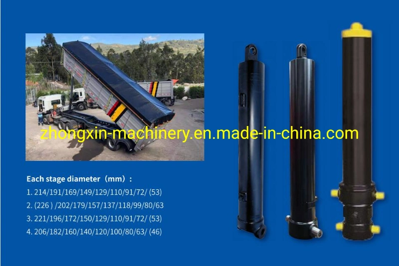 Hot Selling Dump Truck Trailer Telescopic Hydraulic Cylinders